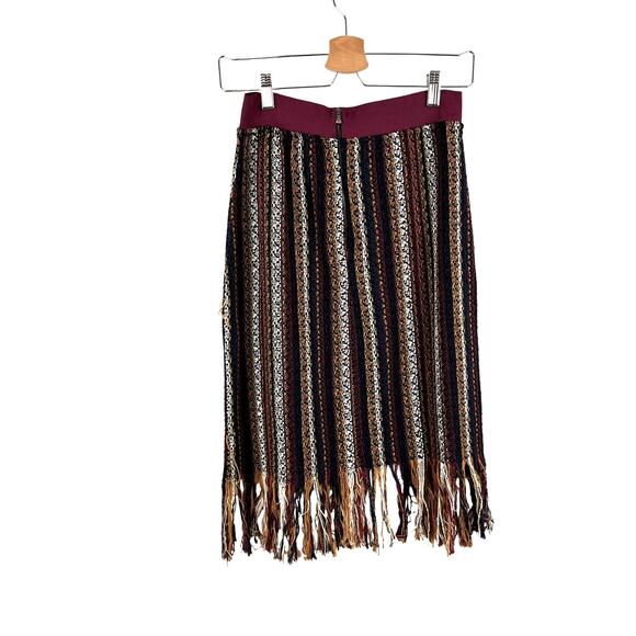 ZARA Flowy Fringe Wrap Skirt Striped Boho Moroccan Vacation Women’s M - Picture 3 of 10
